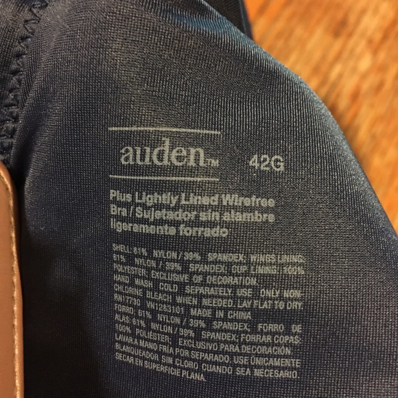 Plus Size Wirefree Bra - Auden™ Smart Blue 42G - Picture 5 of 5